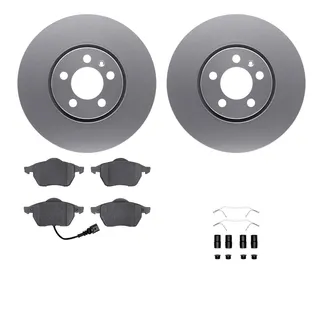 R1 Concepts WDTH1-74011 Brake Rotors - Carbon Coated W/ Euro Ceramic Pads & Hdw